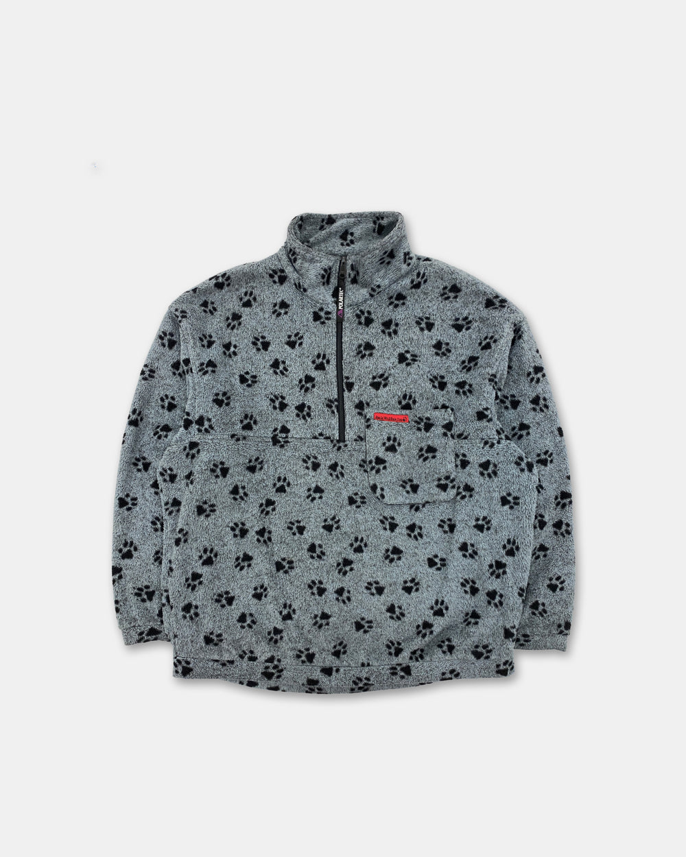 Jack Wolfskin 1994 All Over Paw Fleece Jacket Grey