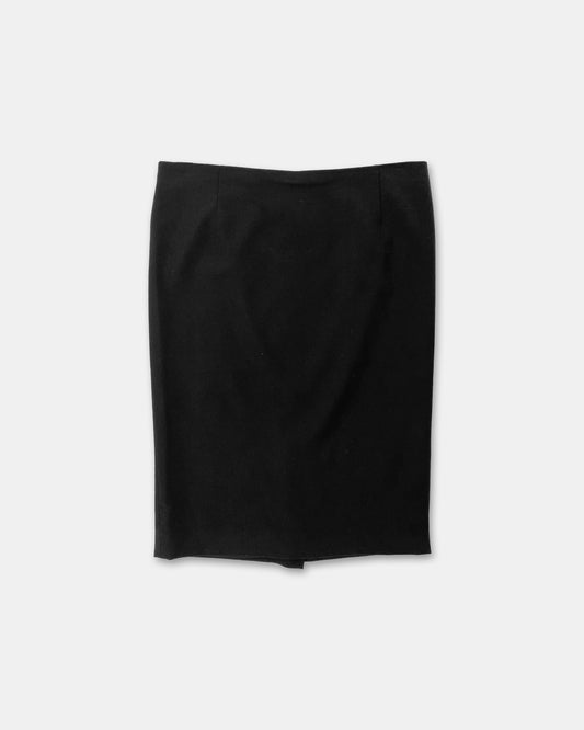 Jil Sander 1990s Wool Skirt Black