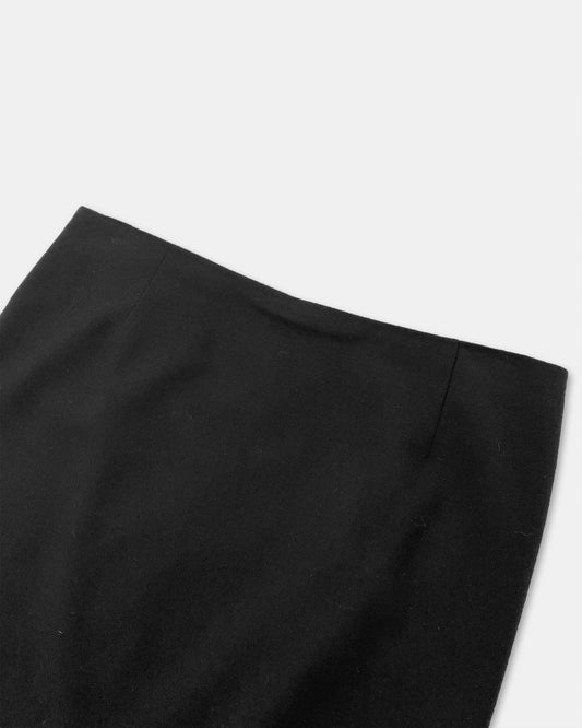 Jil Sander 1990s Wool Skirt Black