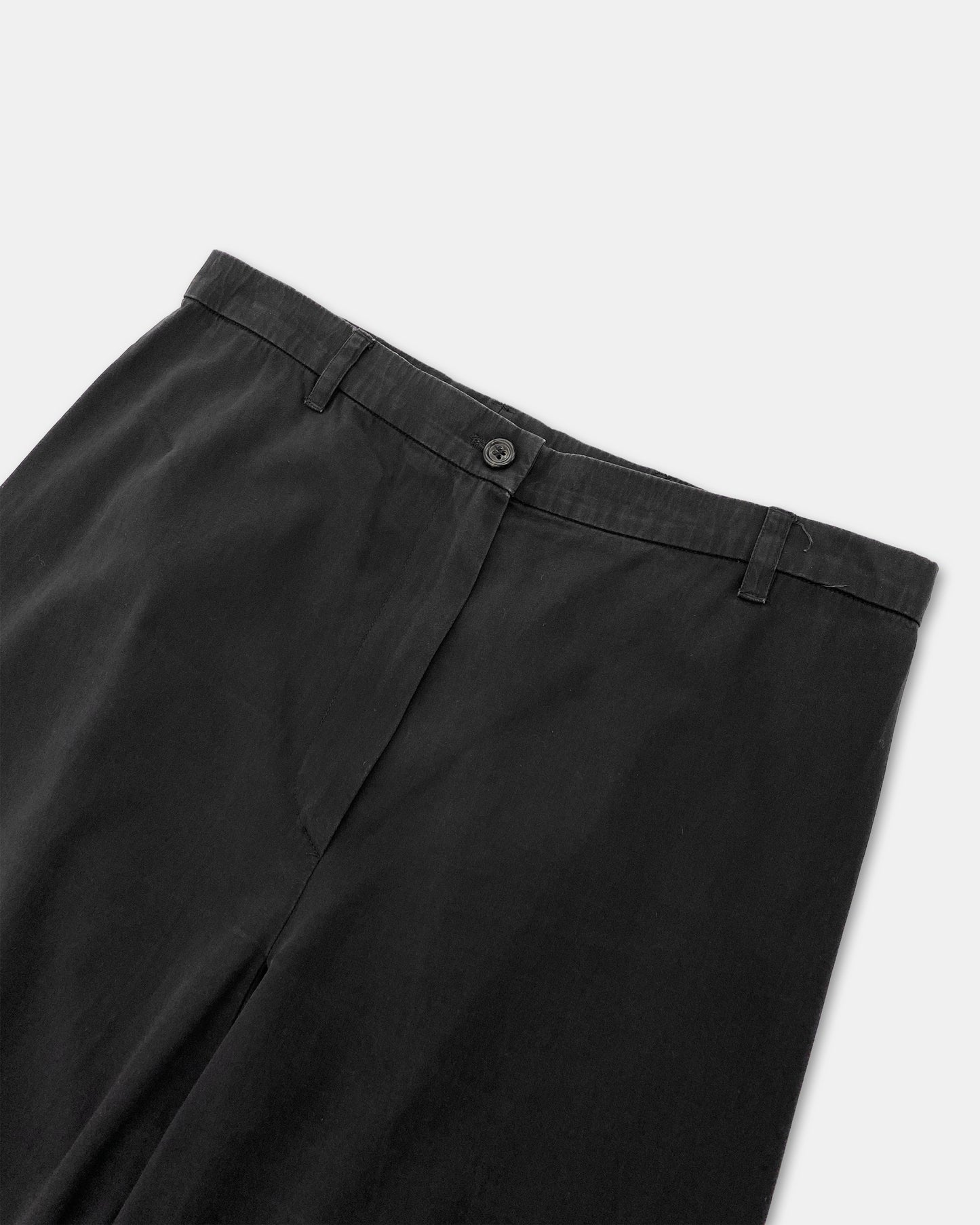 Jil Sander 1990er Baumwollhose Schwarz 