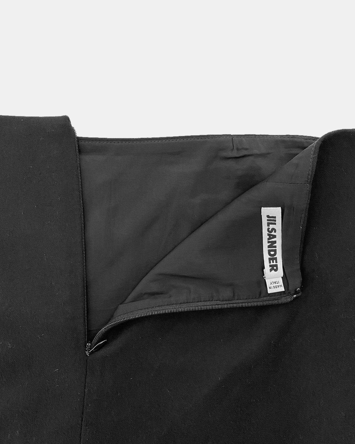 Jil Sander 1990er Wollrock Schwarz 