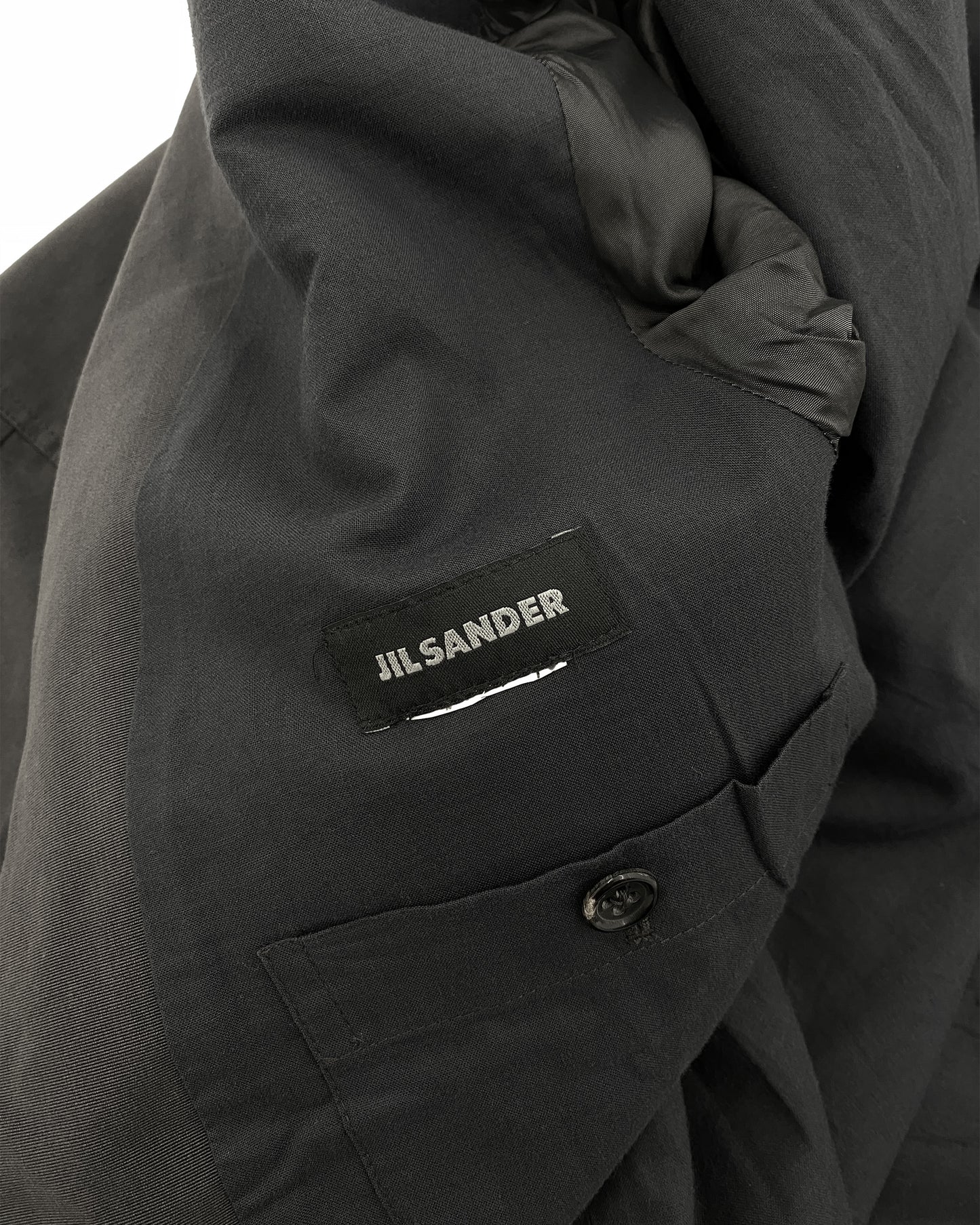 Jil Sander 1990er Baumwoll-Blazerjacke Grau 