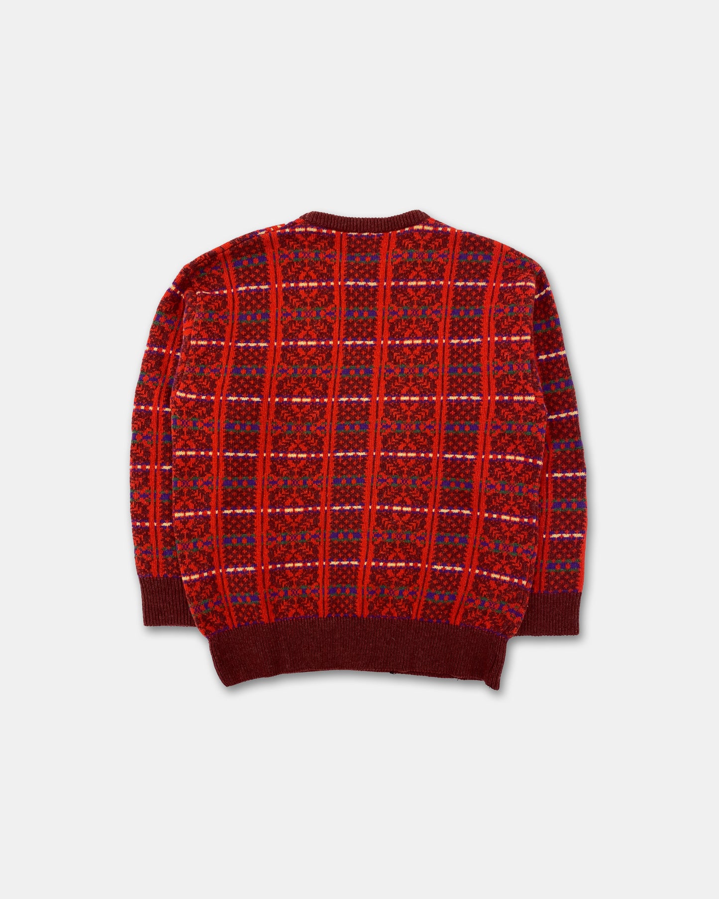 Kenzo 1980er Wollstrickpullover Rot 