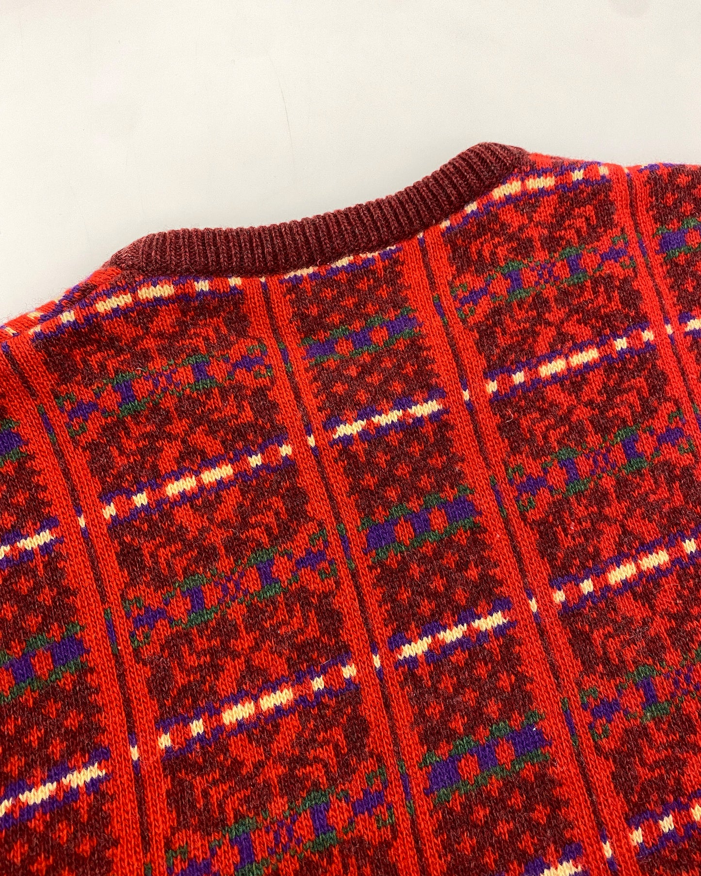 Kenzo 1980er Wollstrickpullover Rot 