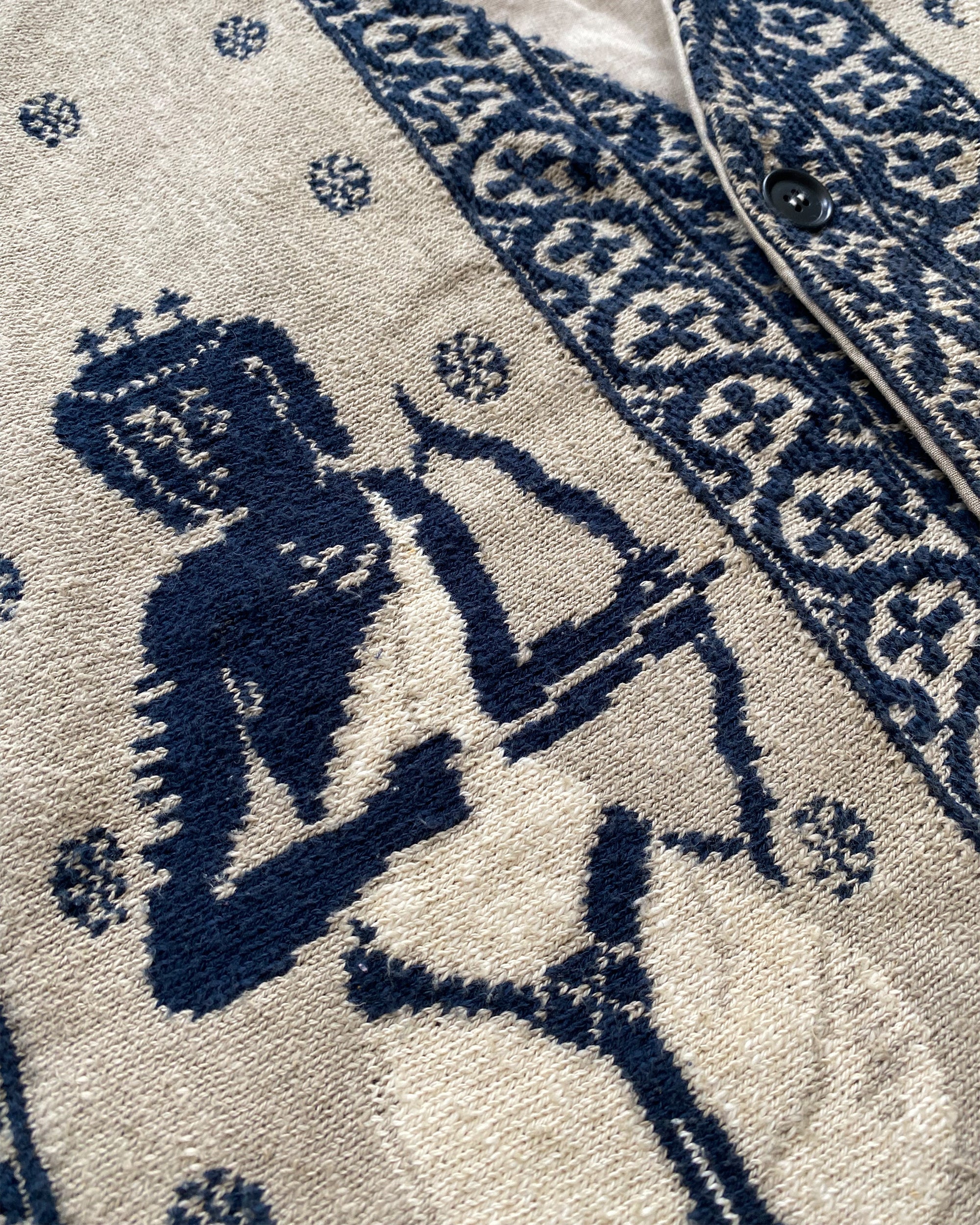 Kenzo Homme 1990s African Character Linen Vest Creme – Knud Peters