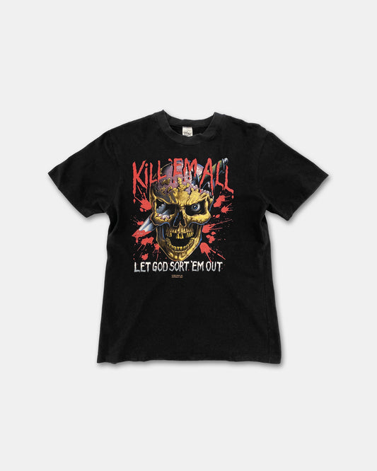 Vintage 1989 Kill 'Em All Metal Band Single Stitched T-Shirt Black