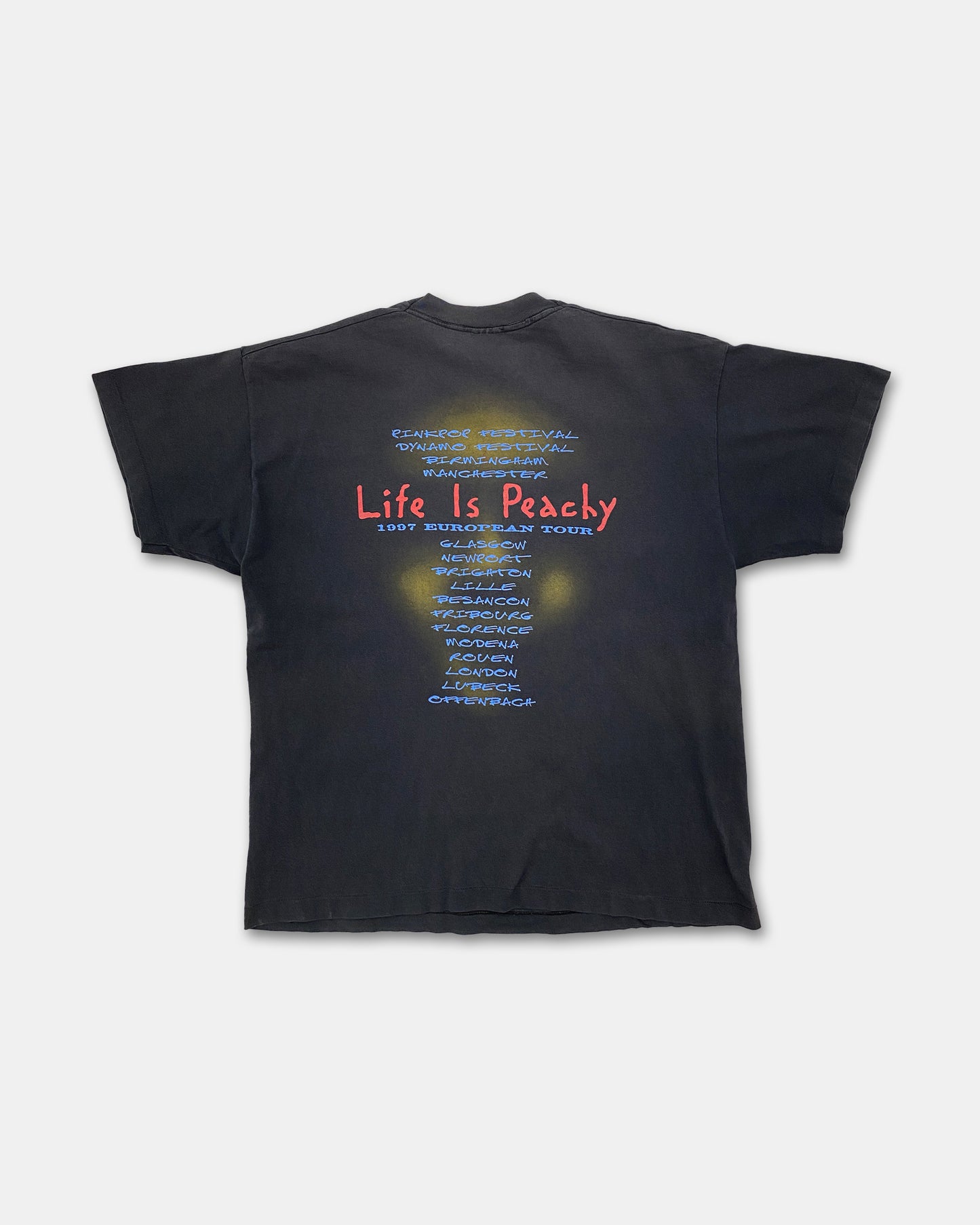 Korn 1997 Life Is Peachy Tour Band Single Stitch T-Shirt Black