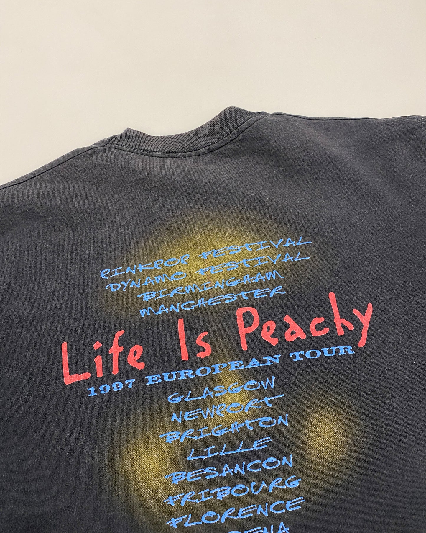 Korn 1997 Life Is Peachy Tour Band Single Stitch T-Shirt Black