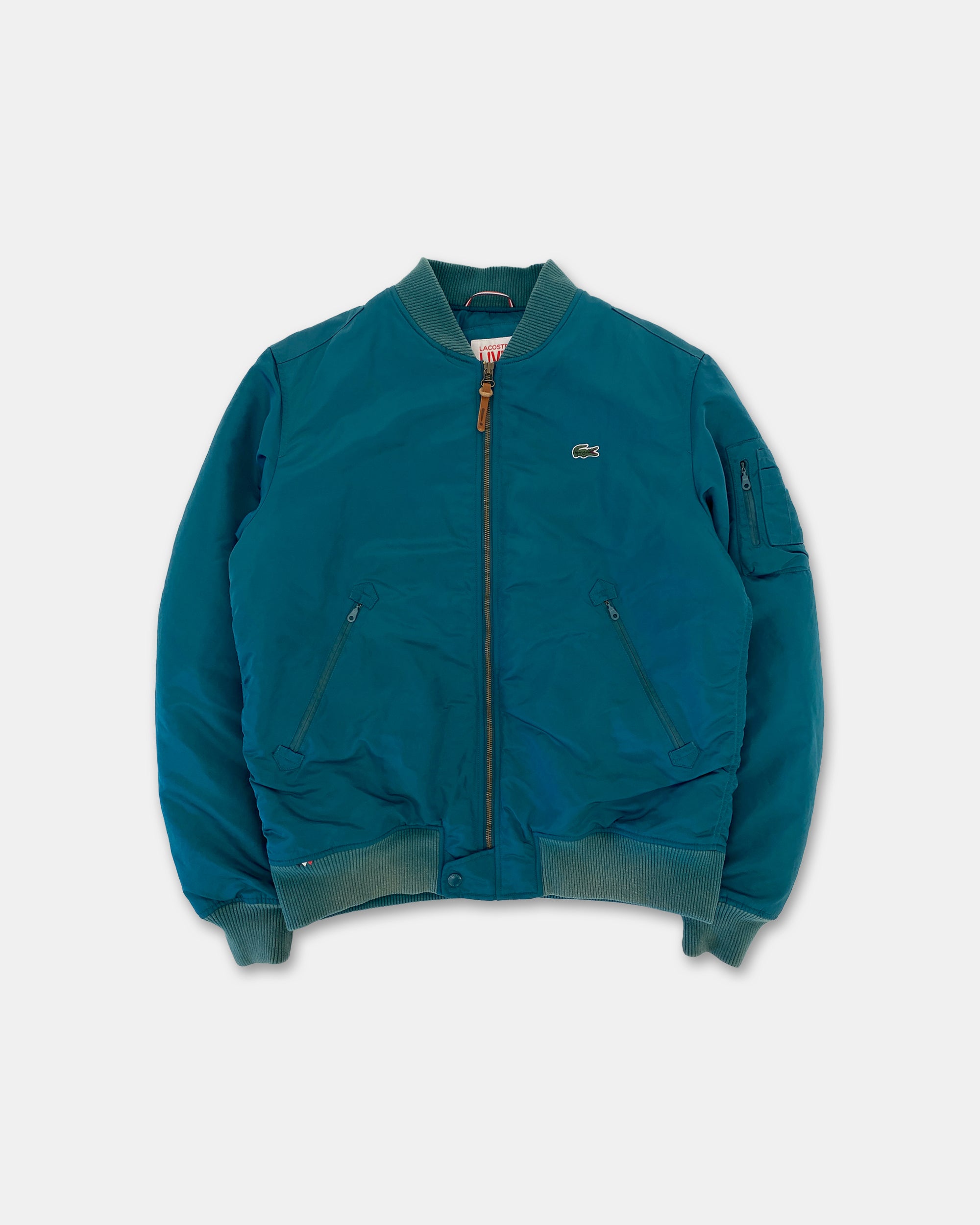Lacoste L!ve 2010s Bomber Jacket Shiny Petrol – knudpeters