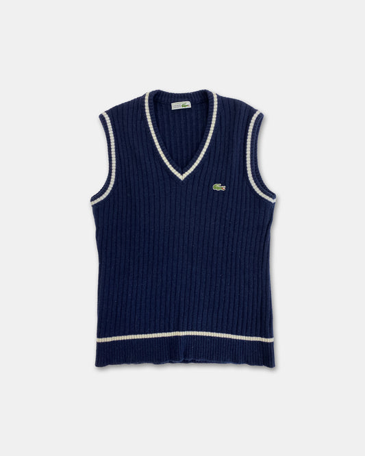 Lacoste 1980s Knit Sweater Vest Navy