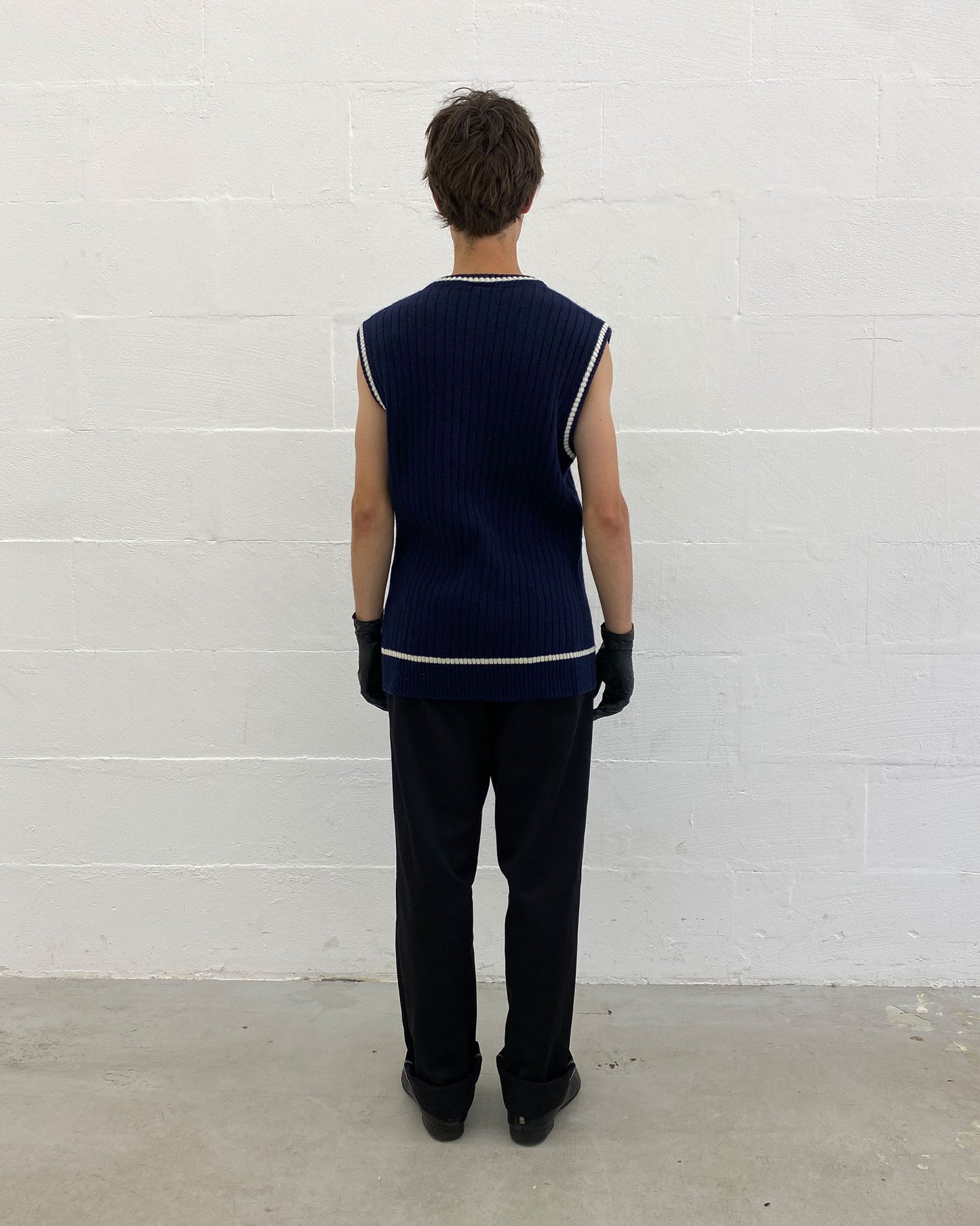 Lacoste 1980s Knit Sweater Vest Navy