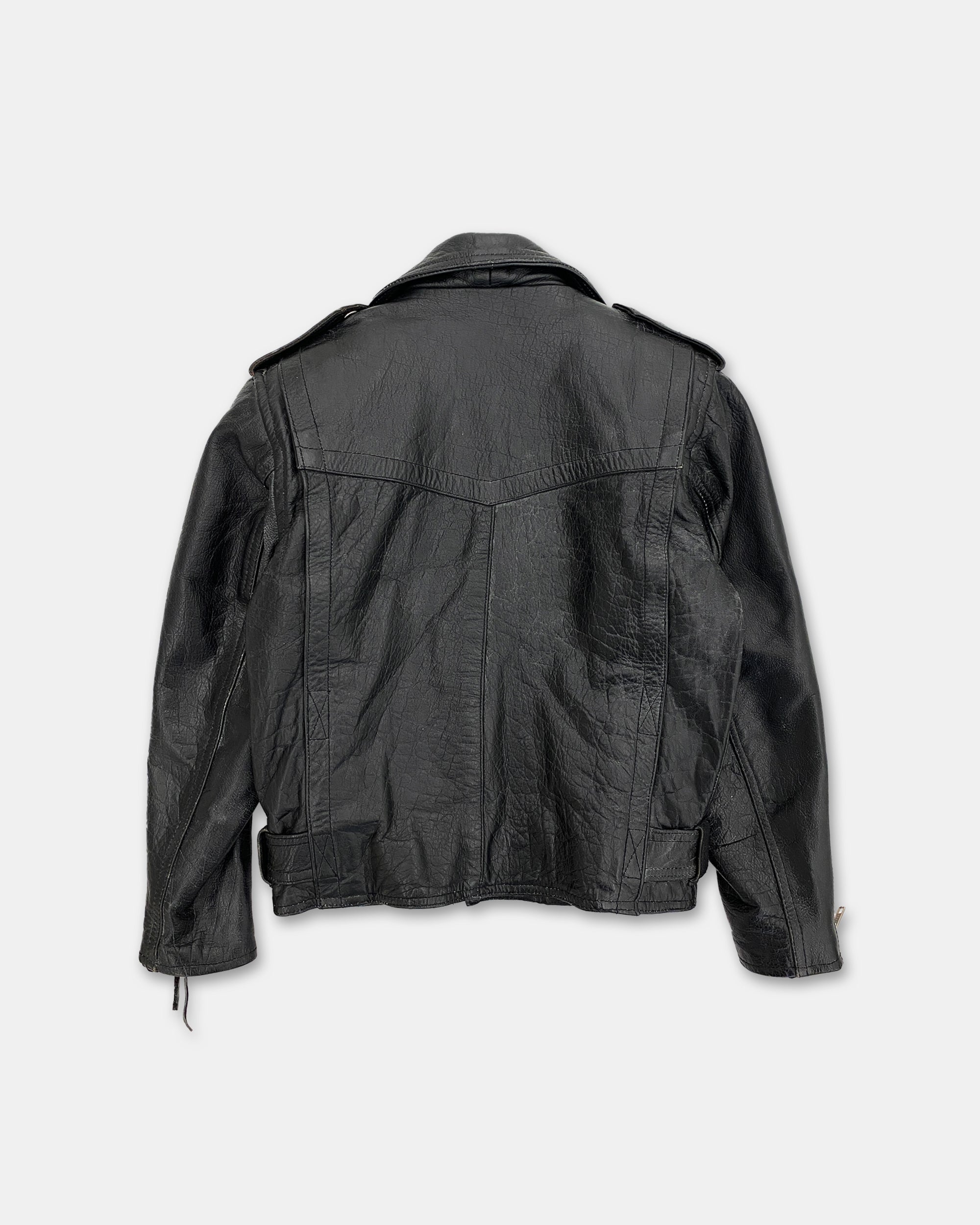Black Point 1990s Biker Leatherjacket Black – knudpeters