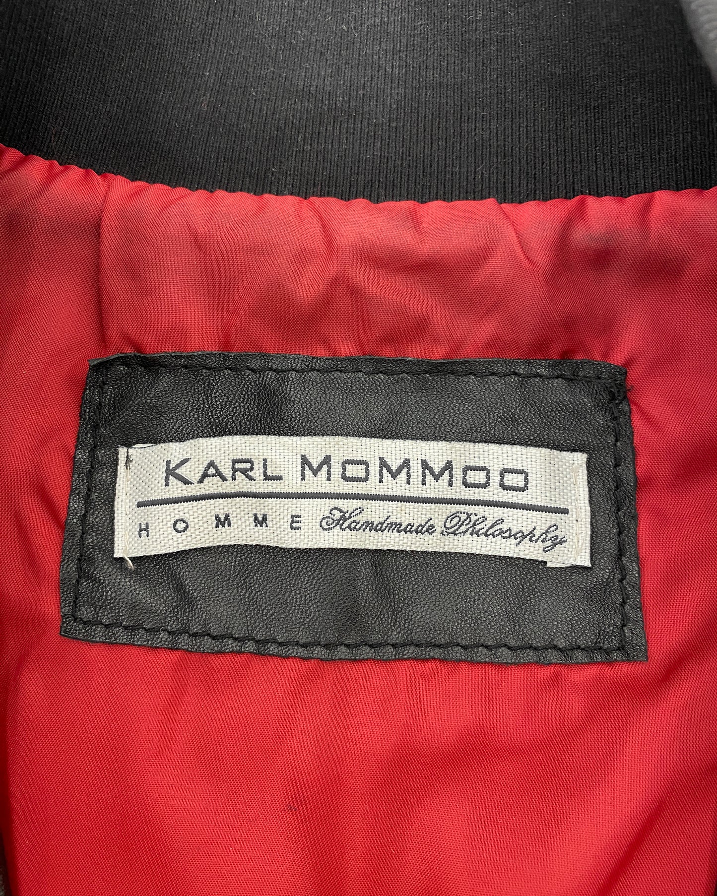 Karl Mommoo 2000er Lederjacke Schwarz 