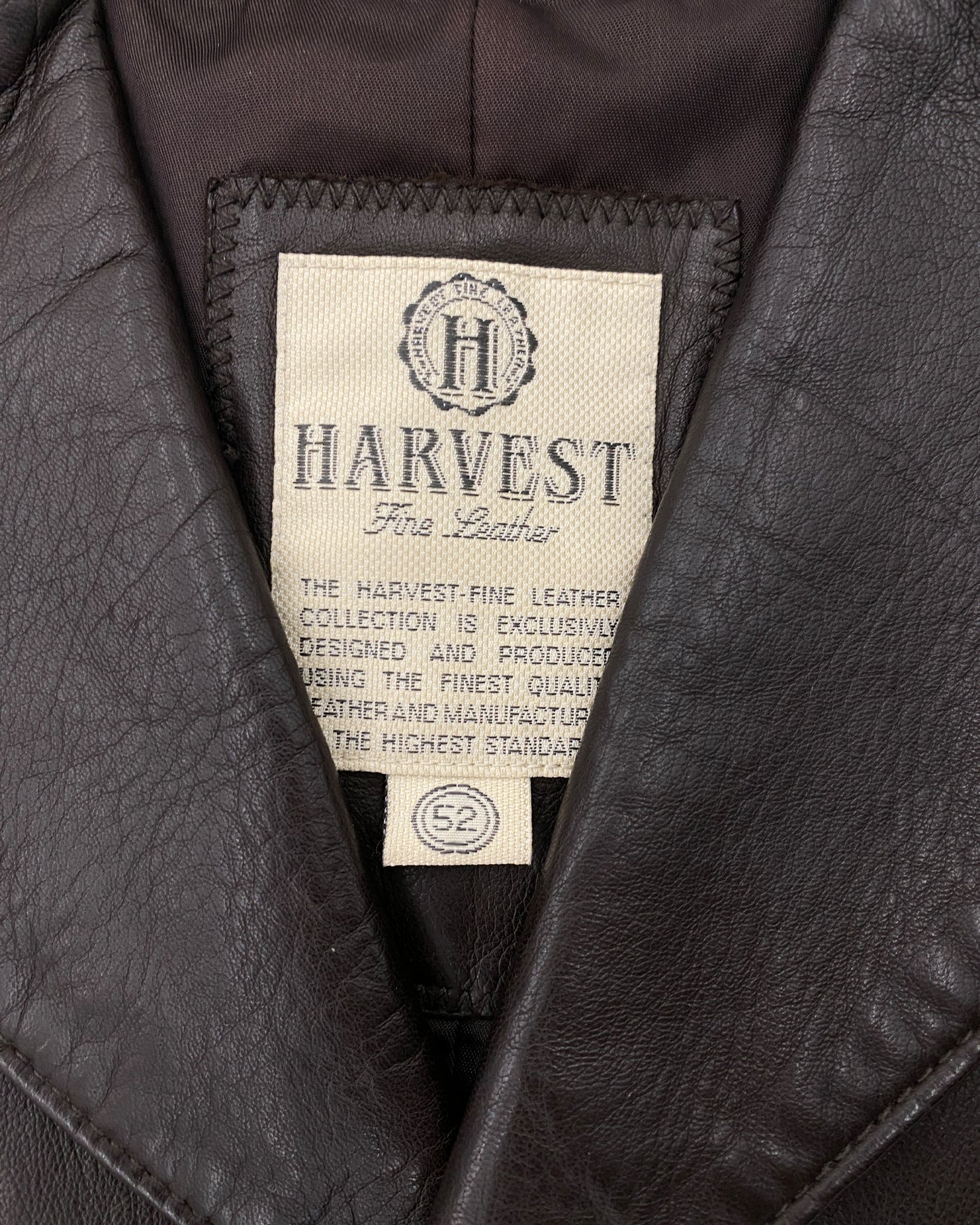 Harvest 2000s Leather Blazer Jacket Brown