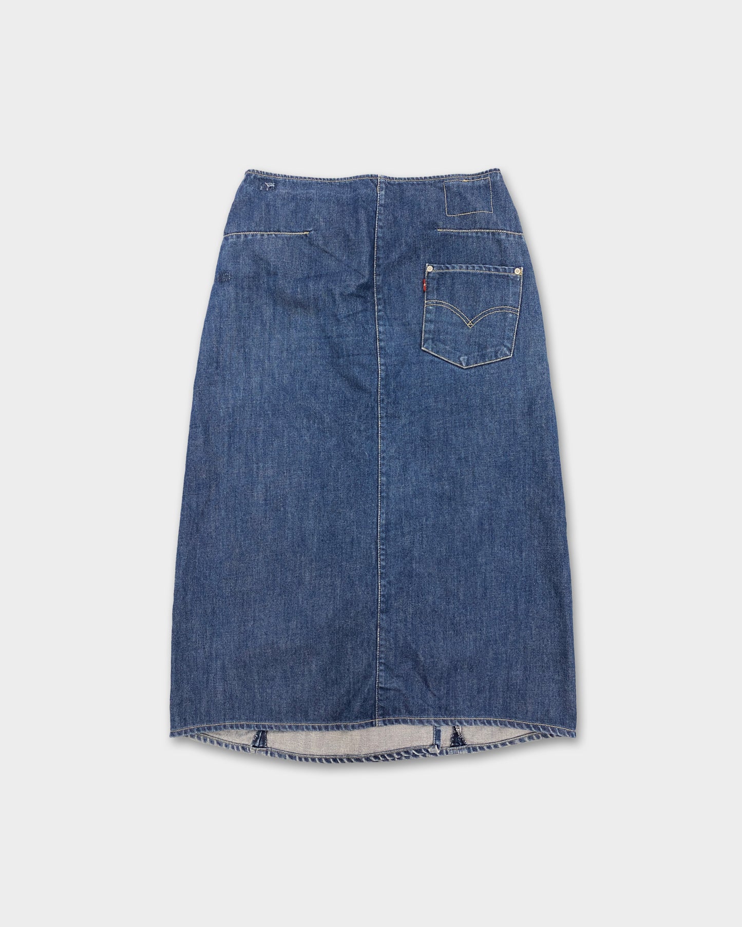 Levis Engineered Jeans 2000s Denim Maxi Skirt Blue