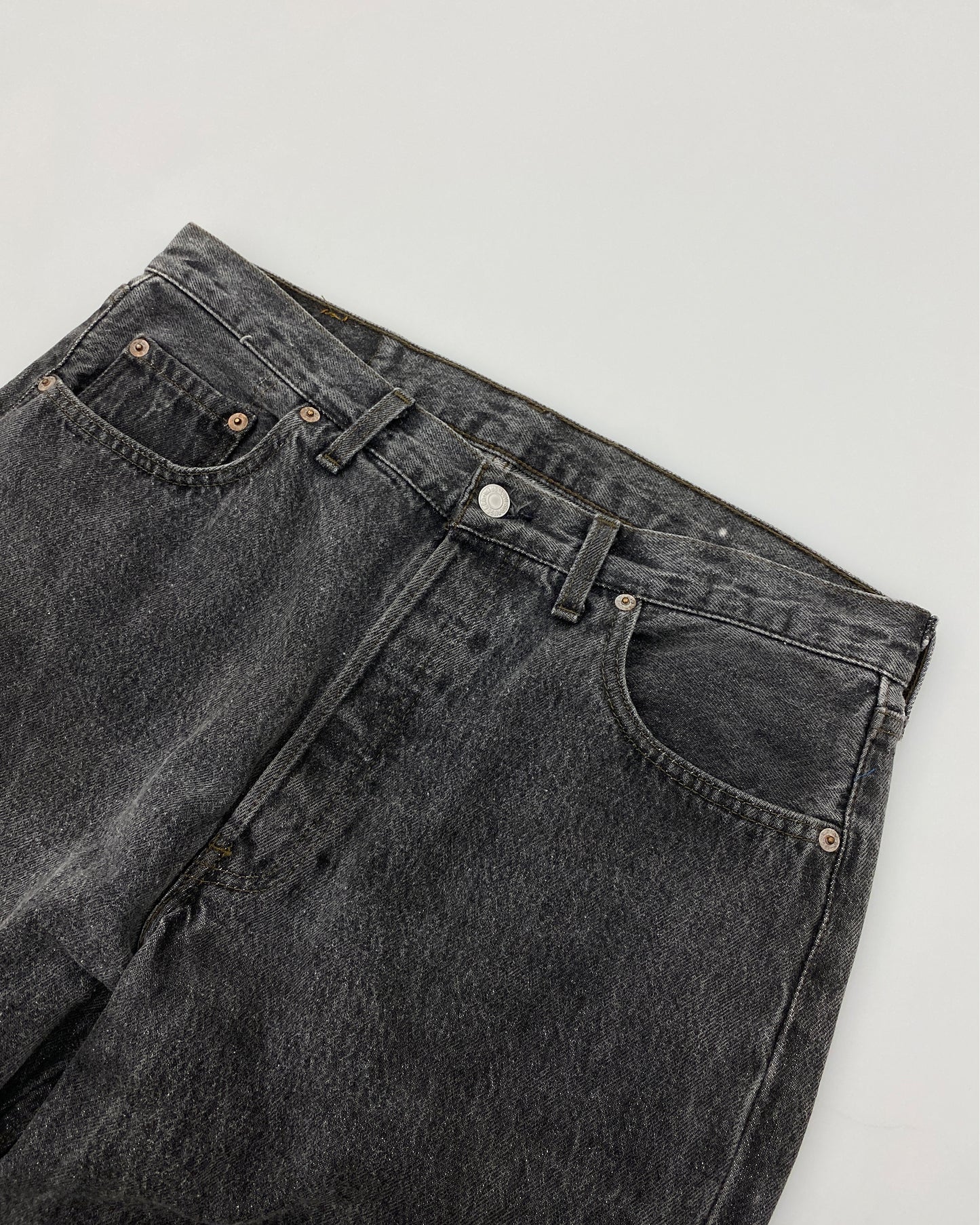 Levis 1990s 501 Denim Washed Grey