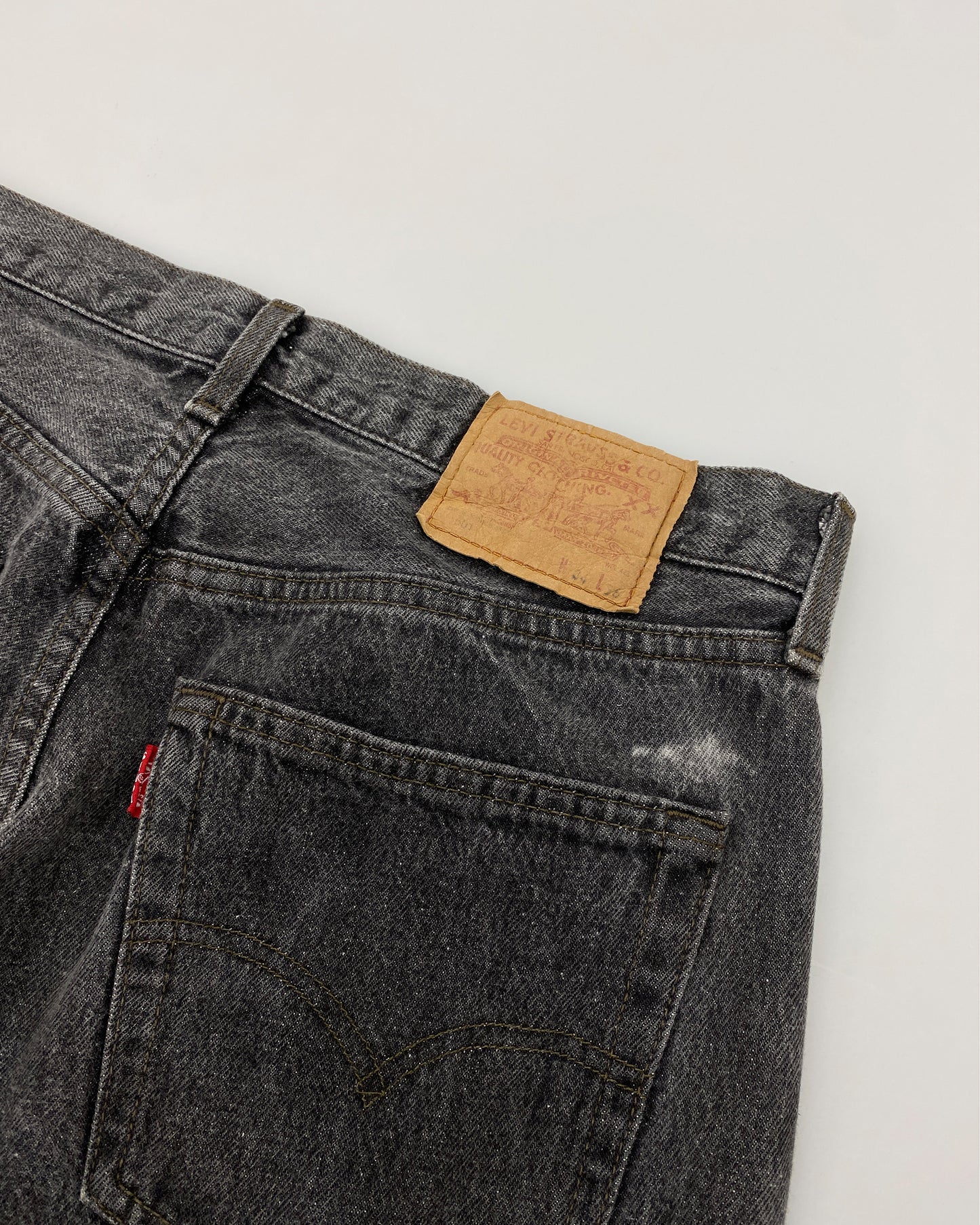 Levis 1990s 501 Denim Washed Grey