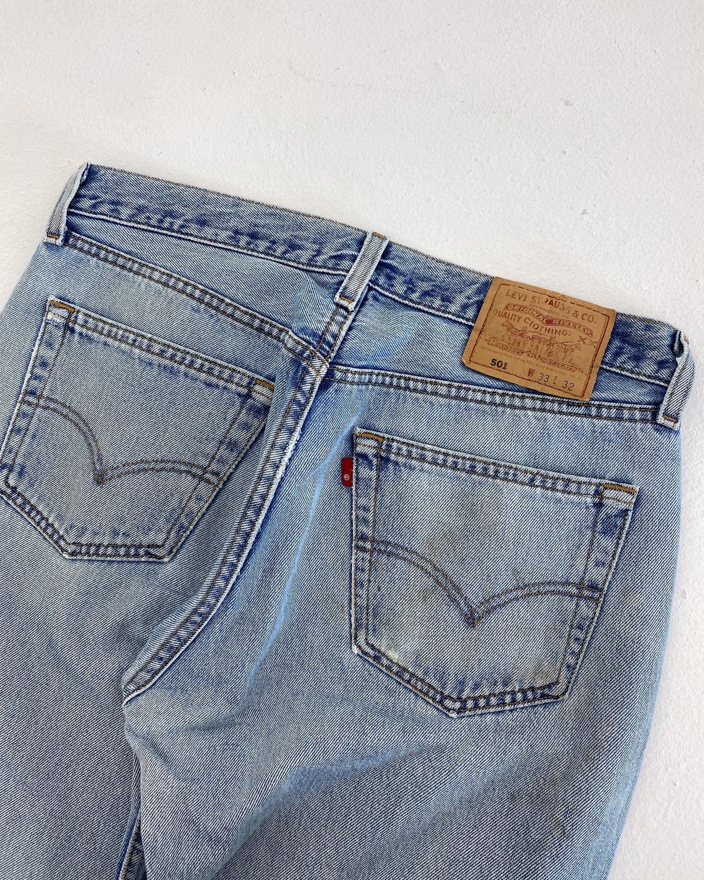 Levis 1990er 501 USA Denim Hellblau 