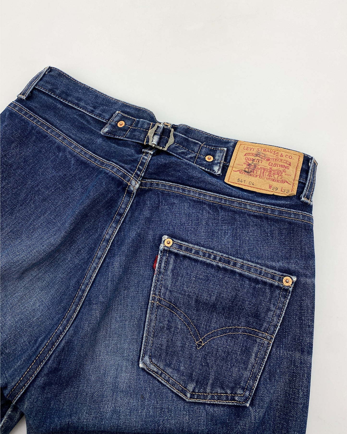 Levis 1990er 541 04 Single Pocket Buckleback Denim Blau 