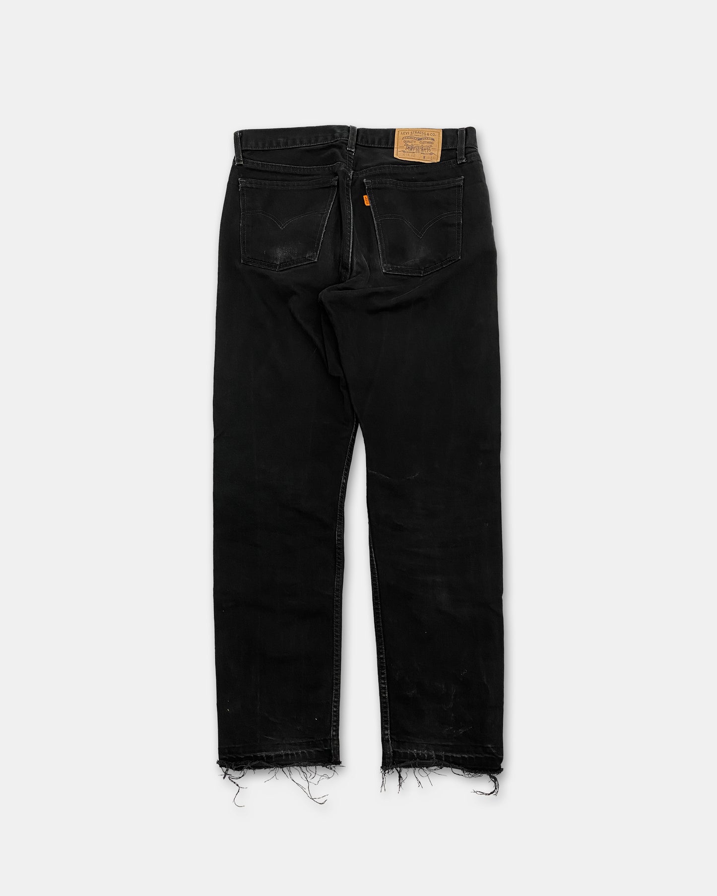 Levis 1990s Distressed Orange Tab Denim Black