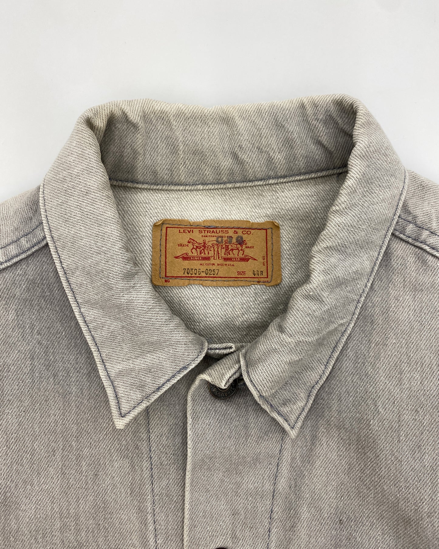 Levis 1980s Type 3 USA Denim Jacket Grey