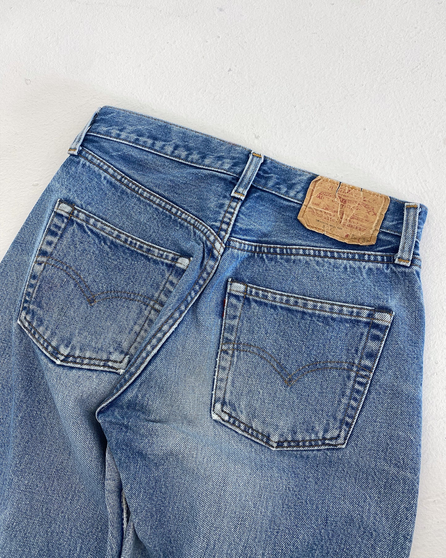 Levis 1970s 501 Selvedge Denim Light Blue