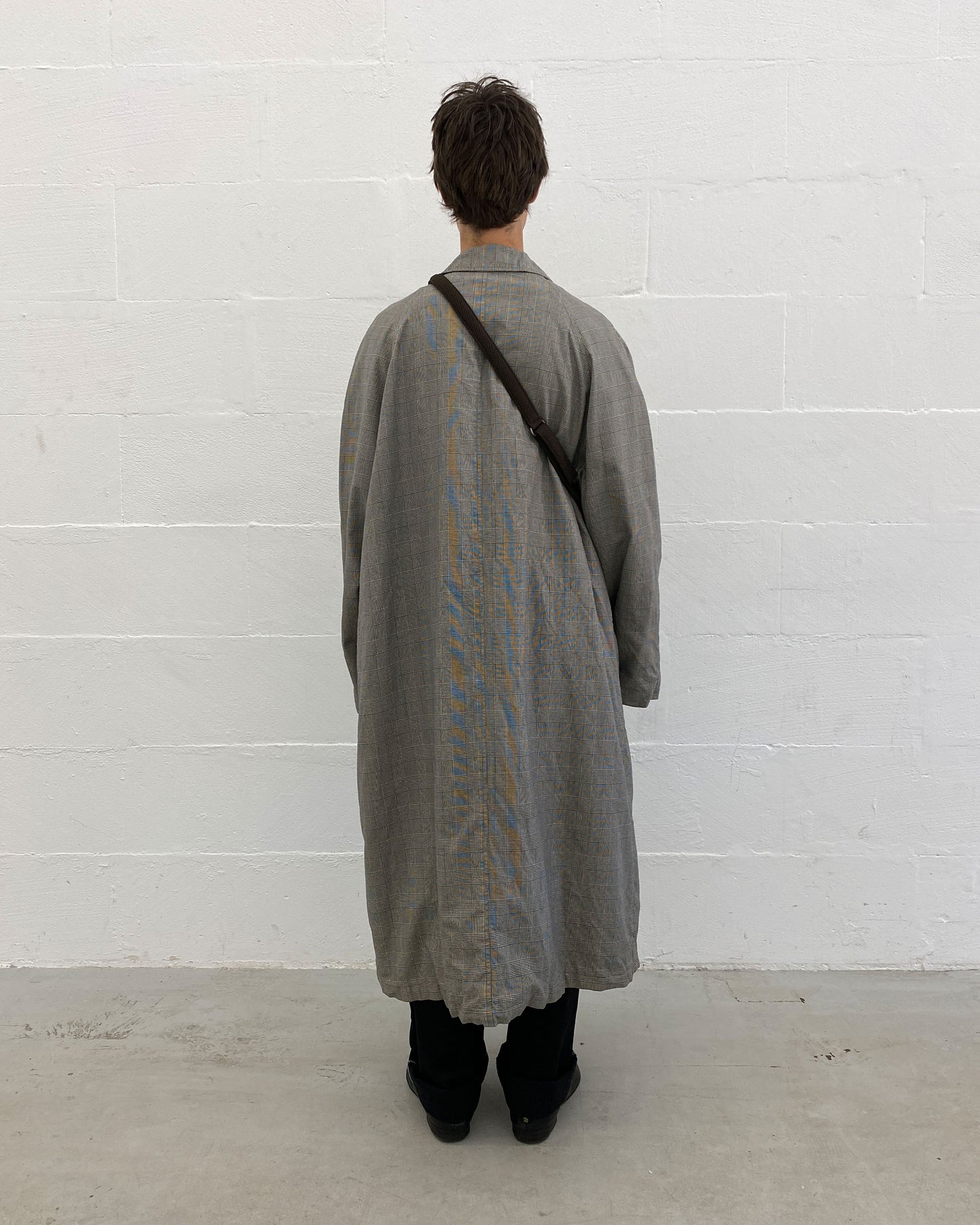 Paul Smith 1990s Glen Plaid Coat Grey