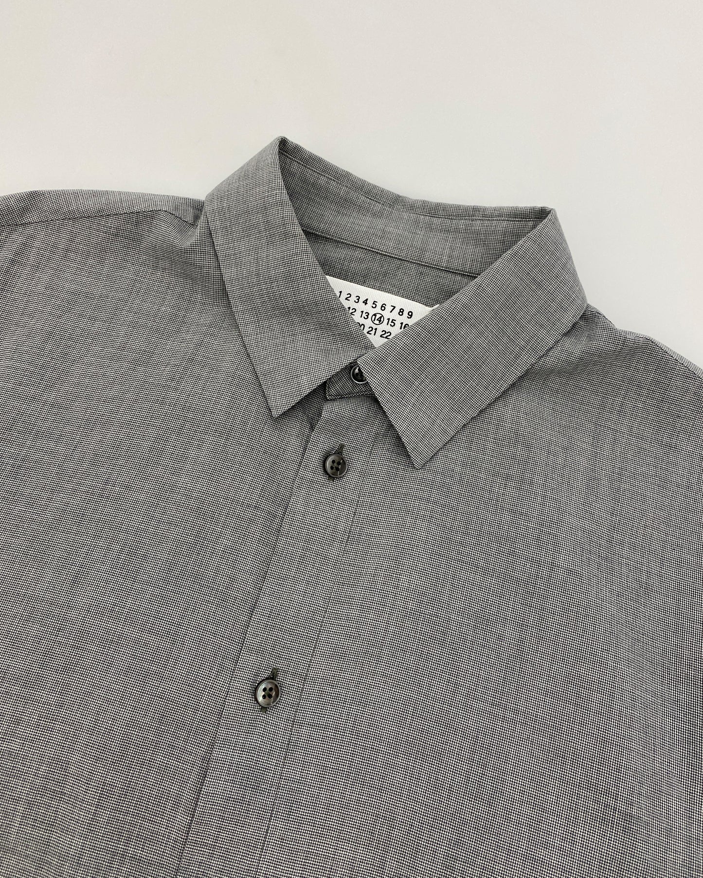 Maison Martin Margiela AW2014 Hidden Button Down Shirt Grey