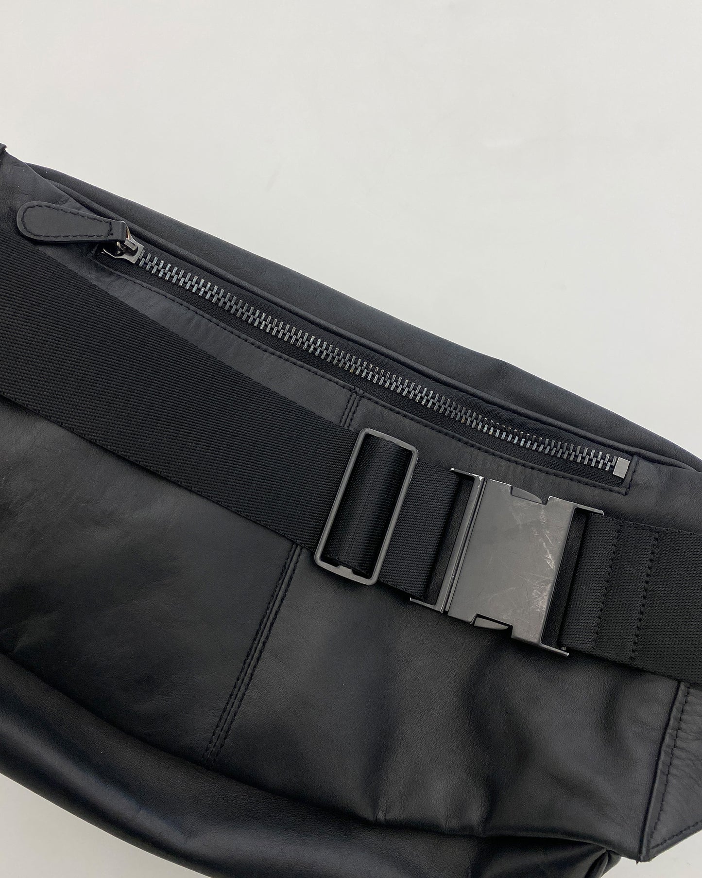 Maison Martin Margiela x H&M 2012 Oversized Leather Waist Bag Black