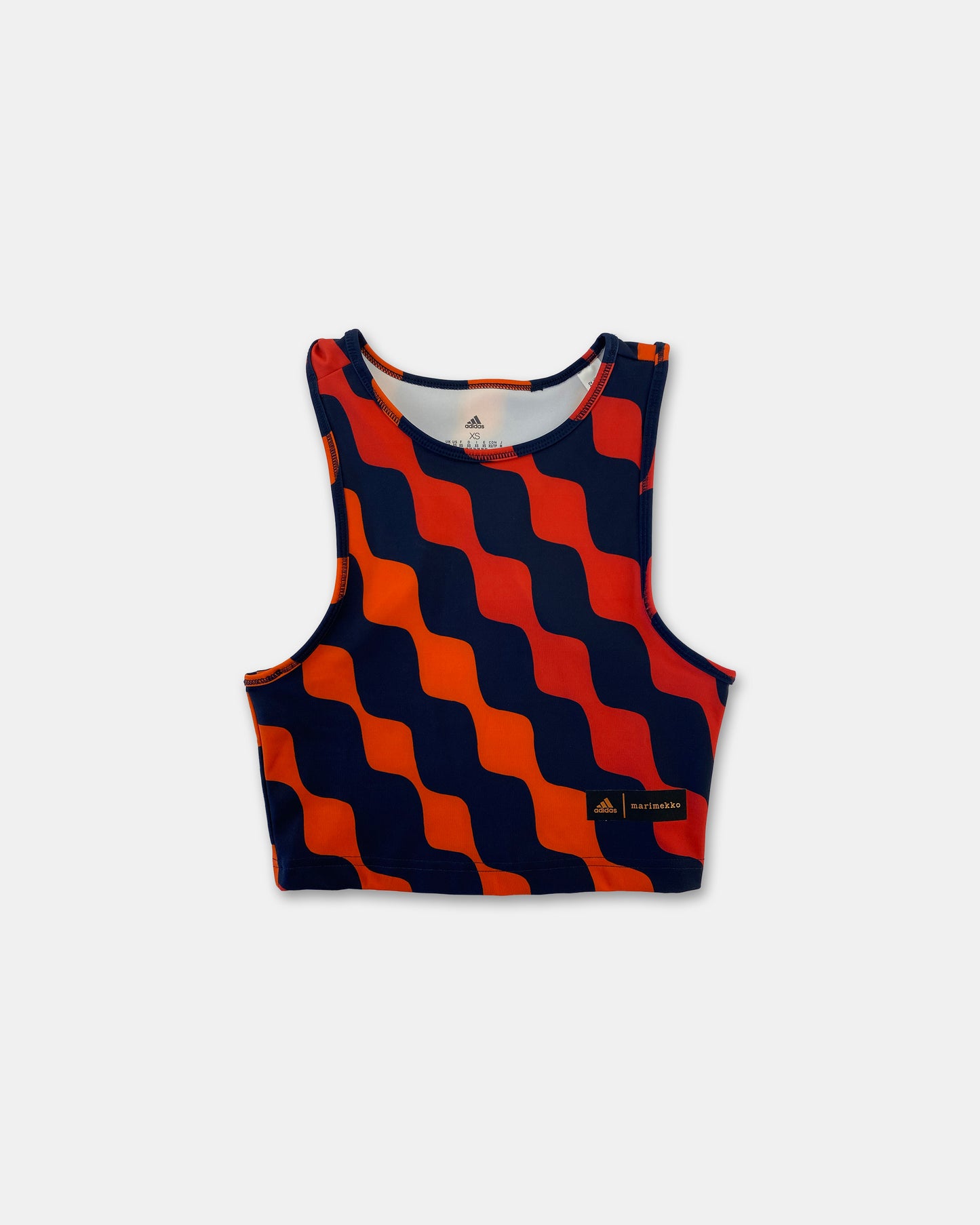 Marimekko x Adidas SS2022 Aeroready Sport Top Navy Orange Red