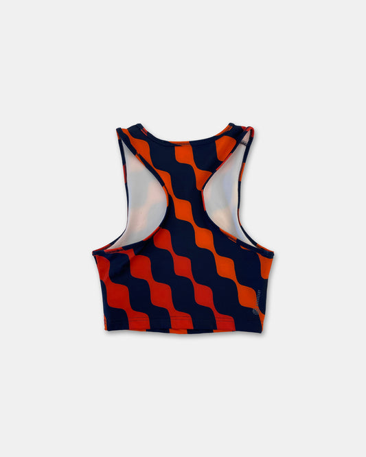 Marimekko x Adidas SS2022 Aeroready Sport Top Navy Orange Red