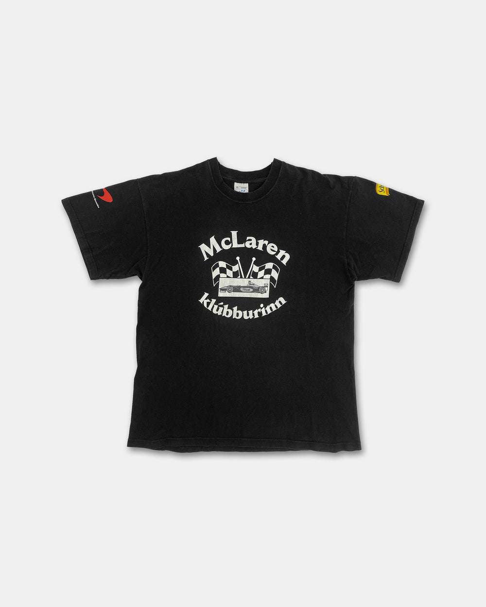 Vintage 1990s McLaren Racing Club Graphic T-Shirt Black