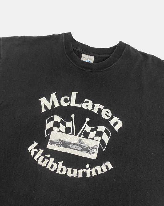 Vintage 1990s McLaren Racing Club Graphic T-Shirt Black