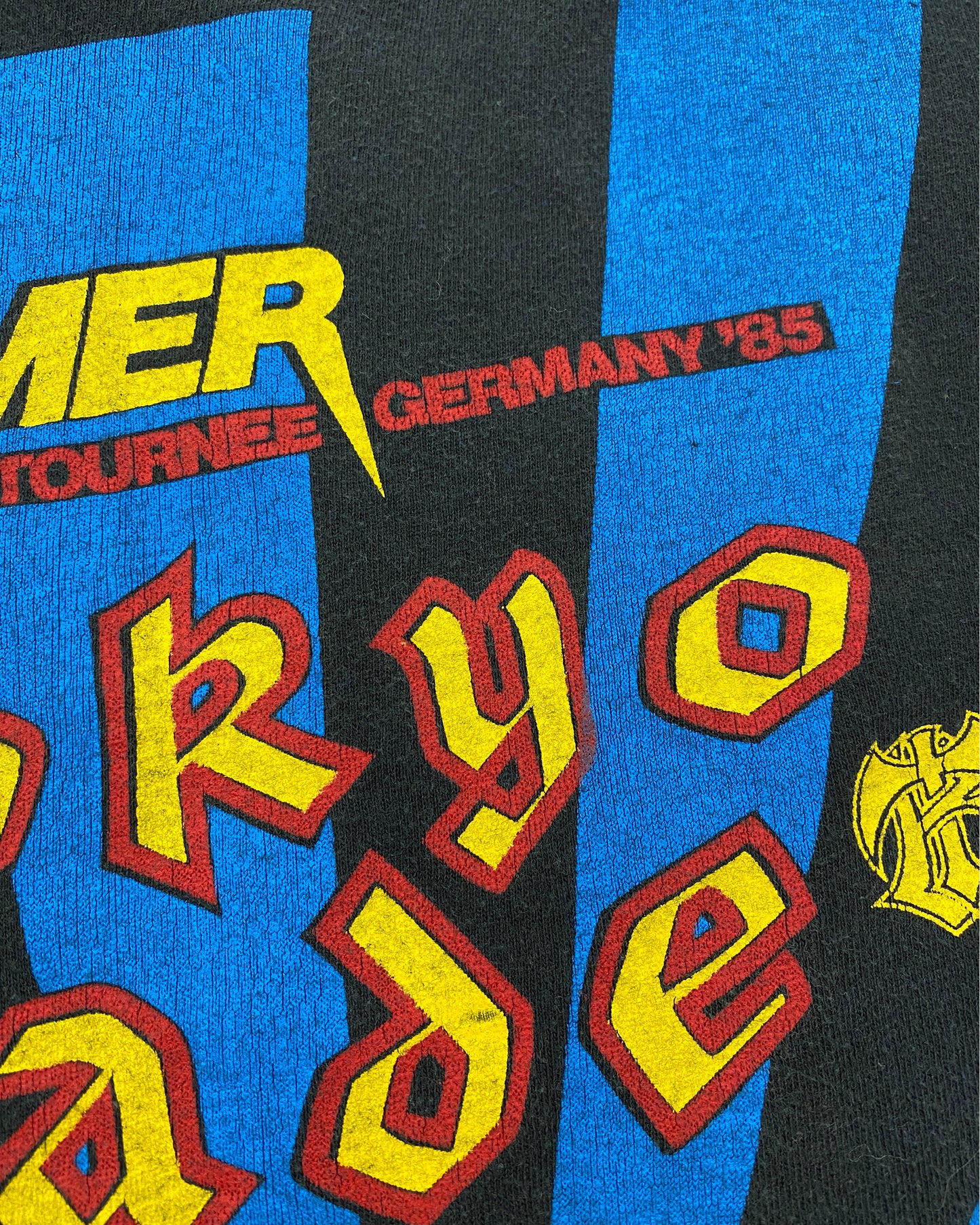 Metal Hammer 1985 Cut Off Tournee Band-T-Shirt Schwarz 