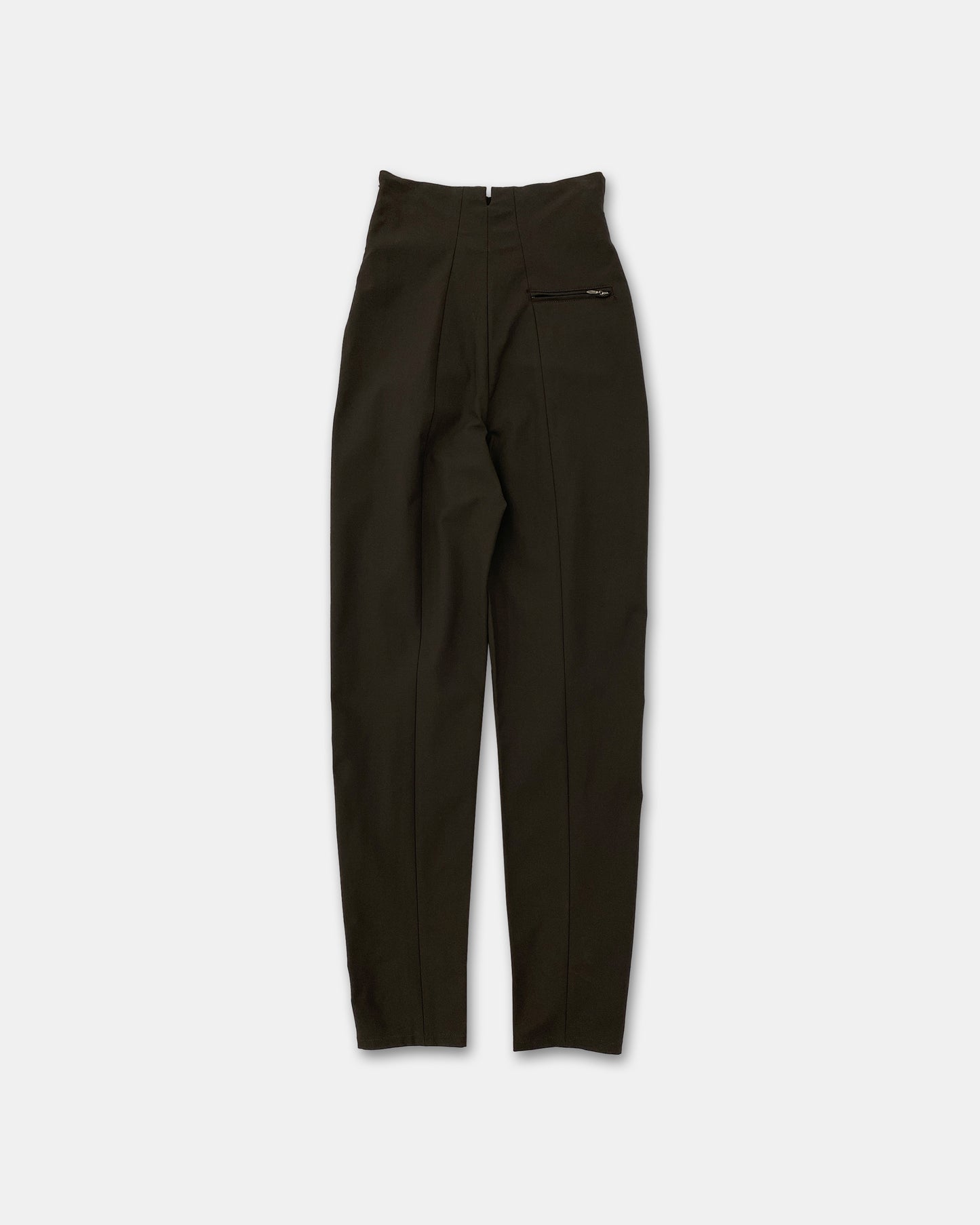 Marithé + François Girbaud 2000er Slim Hose Braun 