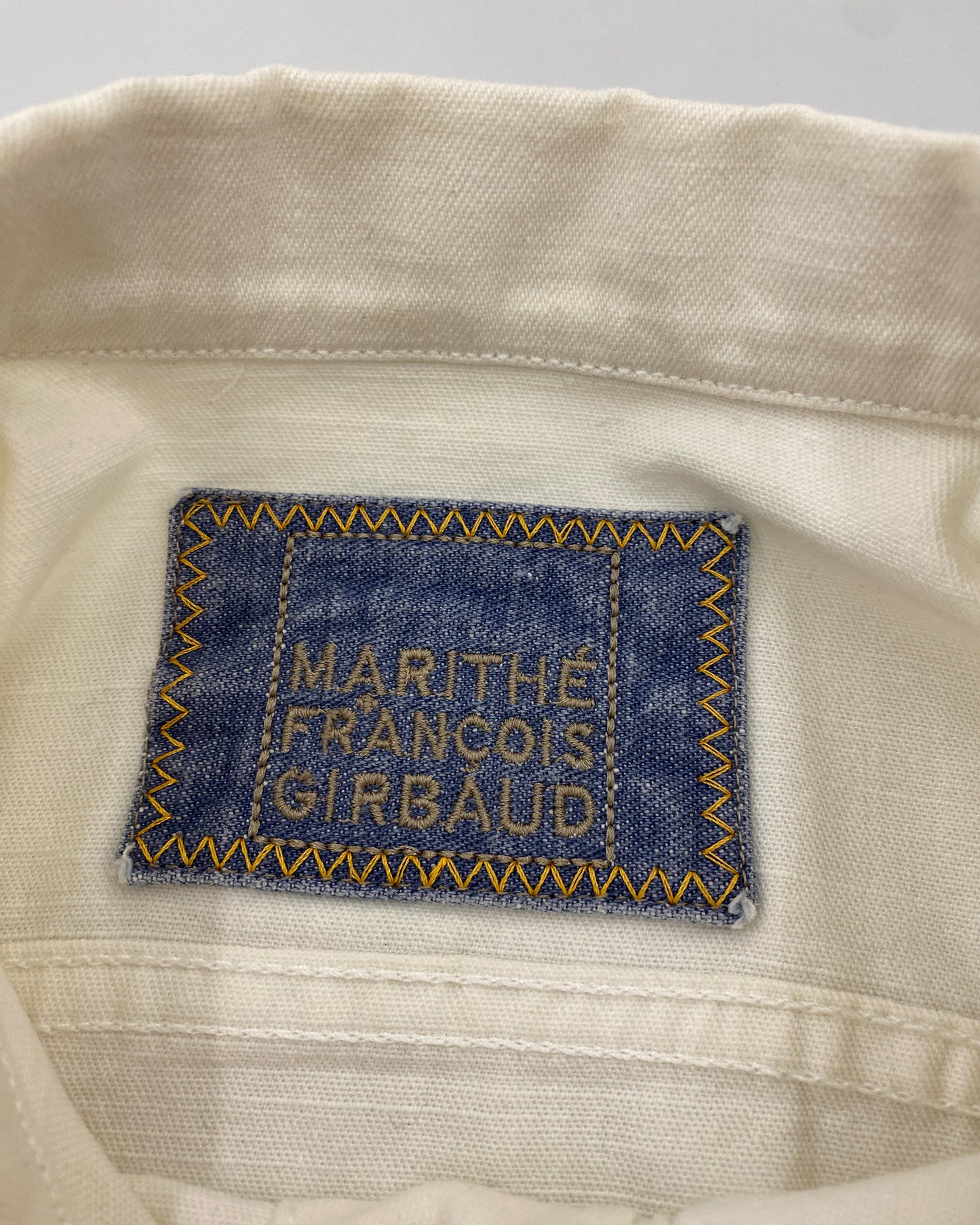 Marithé + François Girbaud 2000er Leichte Jeansjacke Weiß 