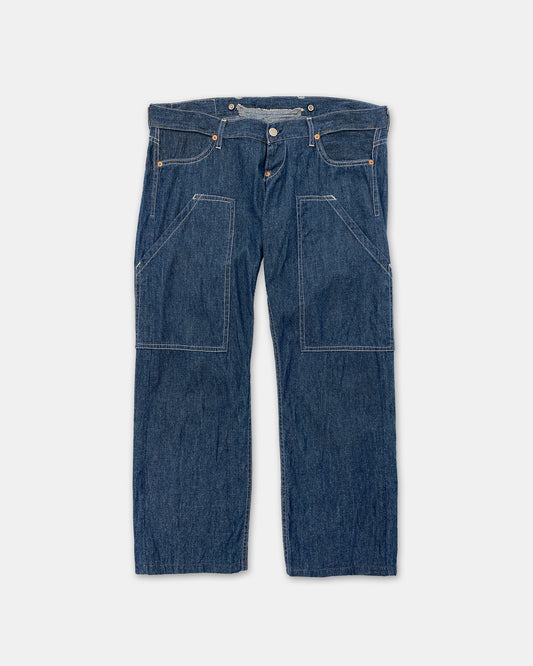 Michiko Koshino 1990s Low Waist Pants Blue