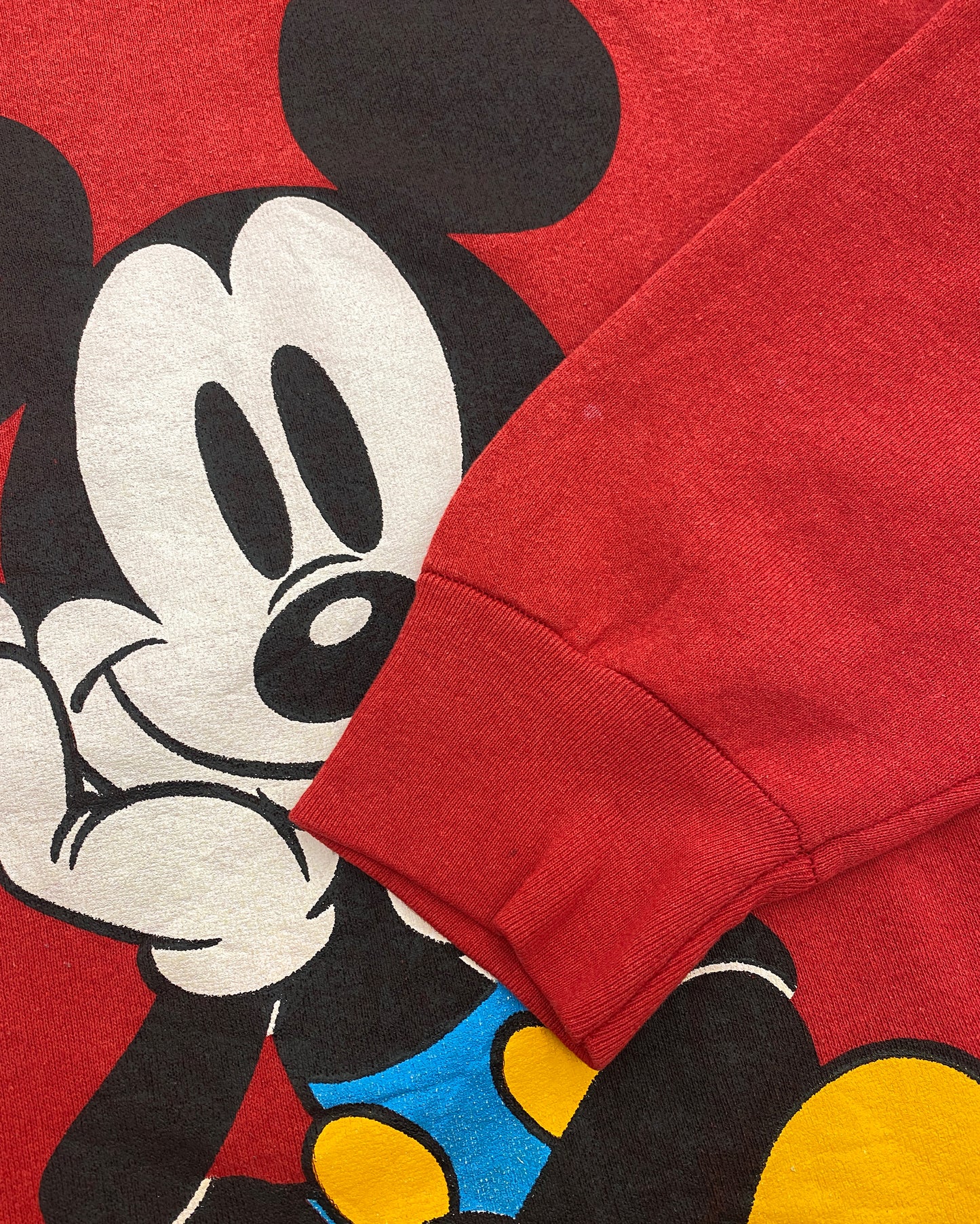 Vintage 1990s Made in USA Disney Mickey Crewneck Red