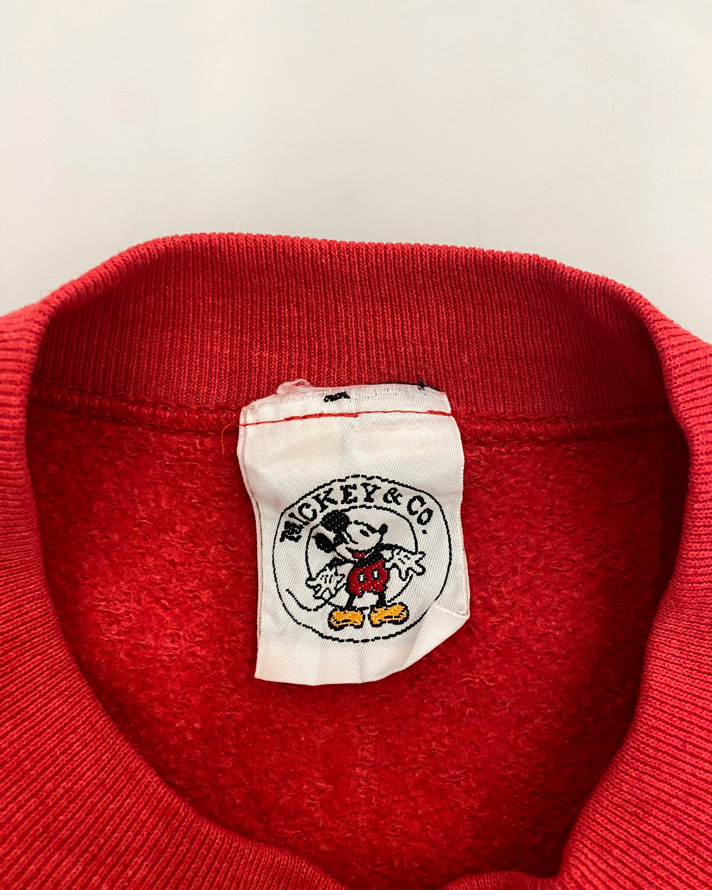 Vintage 1990s Made in USA Disney Mickey Crewneck Red