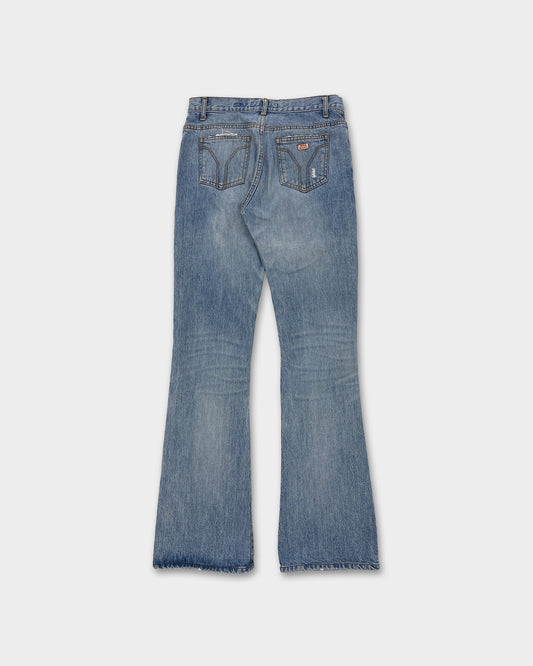 Miss Sixty 2000er Tommy Bootcut-Jeans Hellblau 