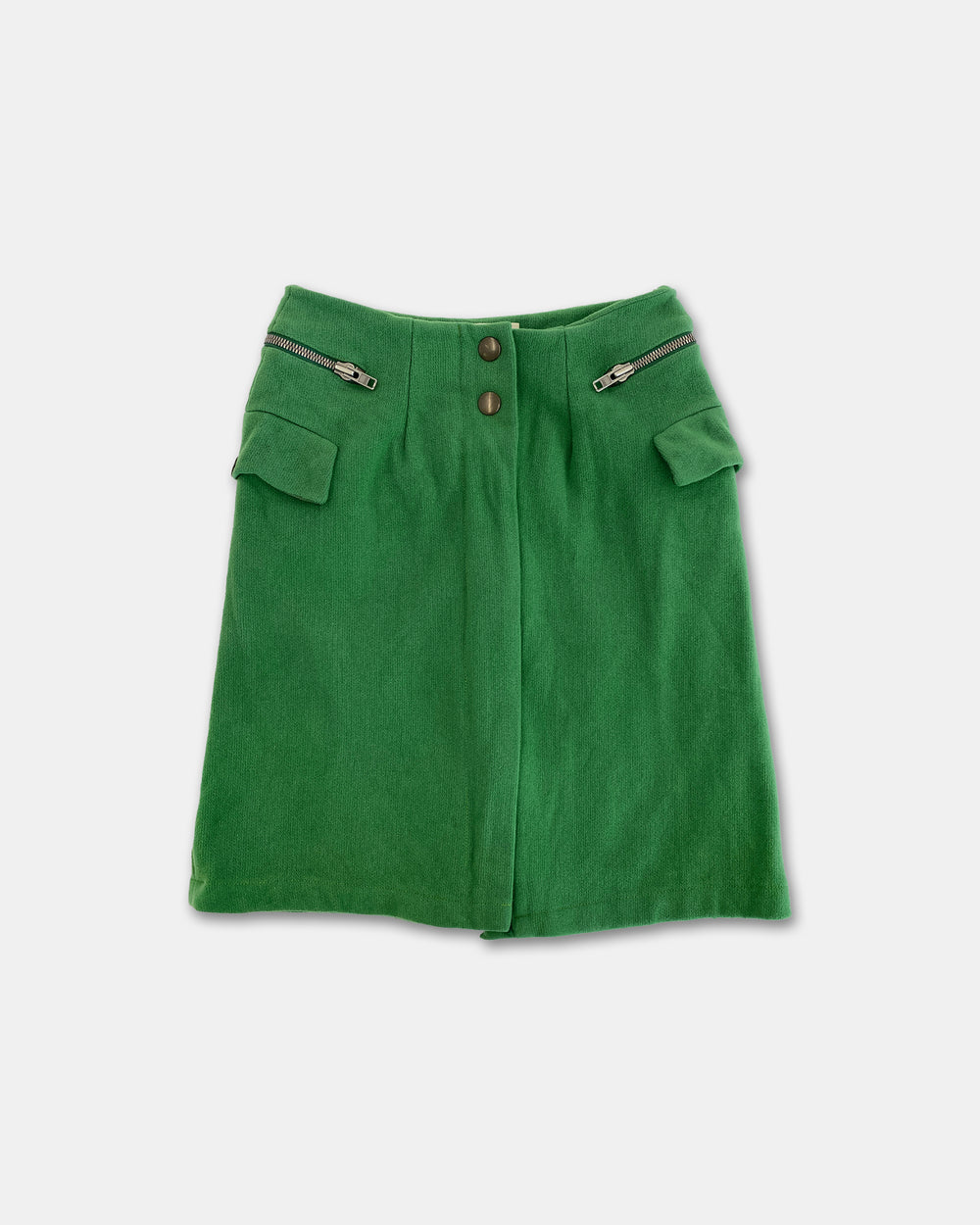 Miu Miu 2000s Wool Skirt Green