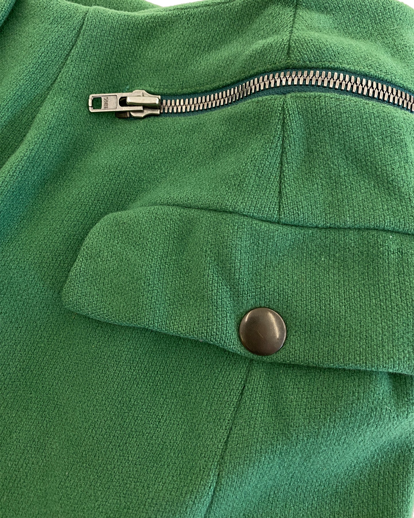 Miu Miu 2000s Wool Skirt Green