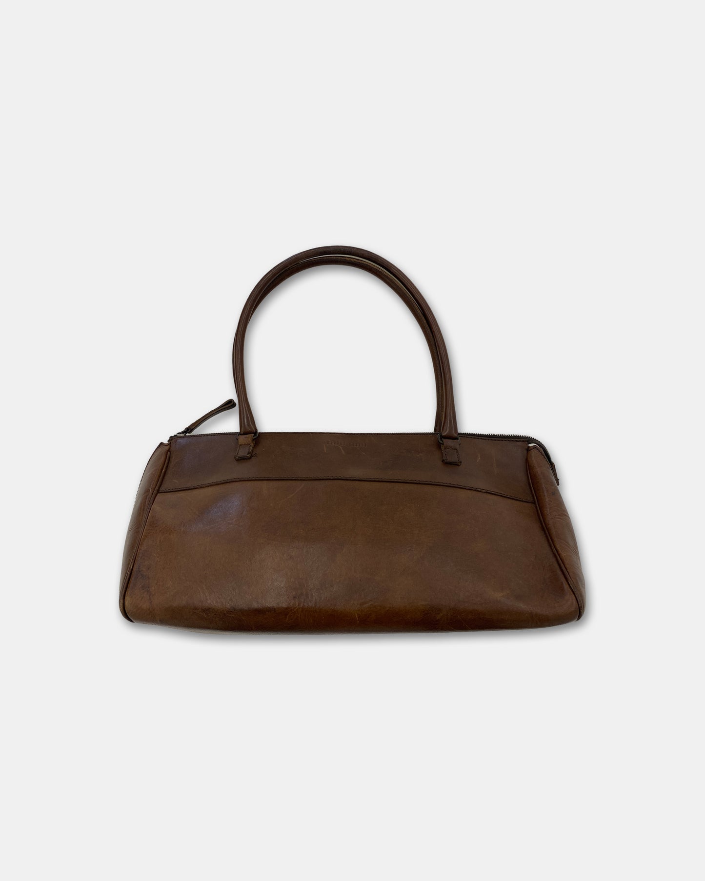 Miu Miu 1990s Leather Handbag Brown