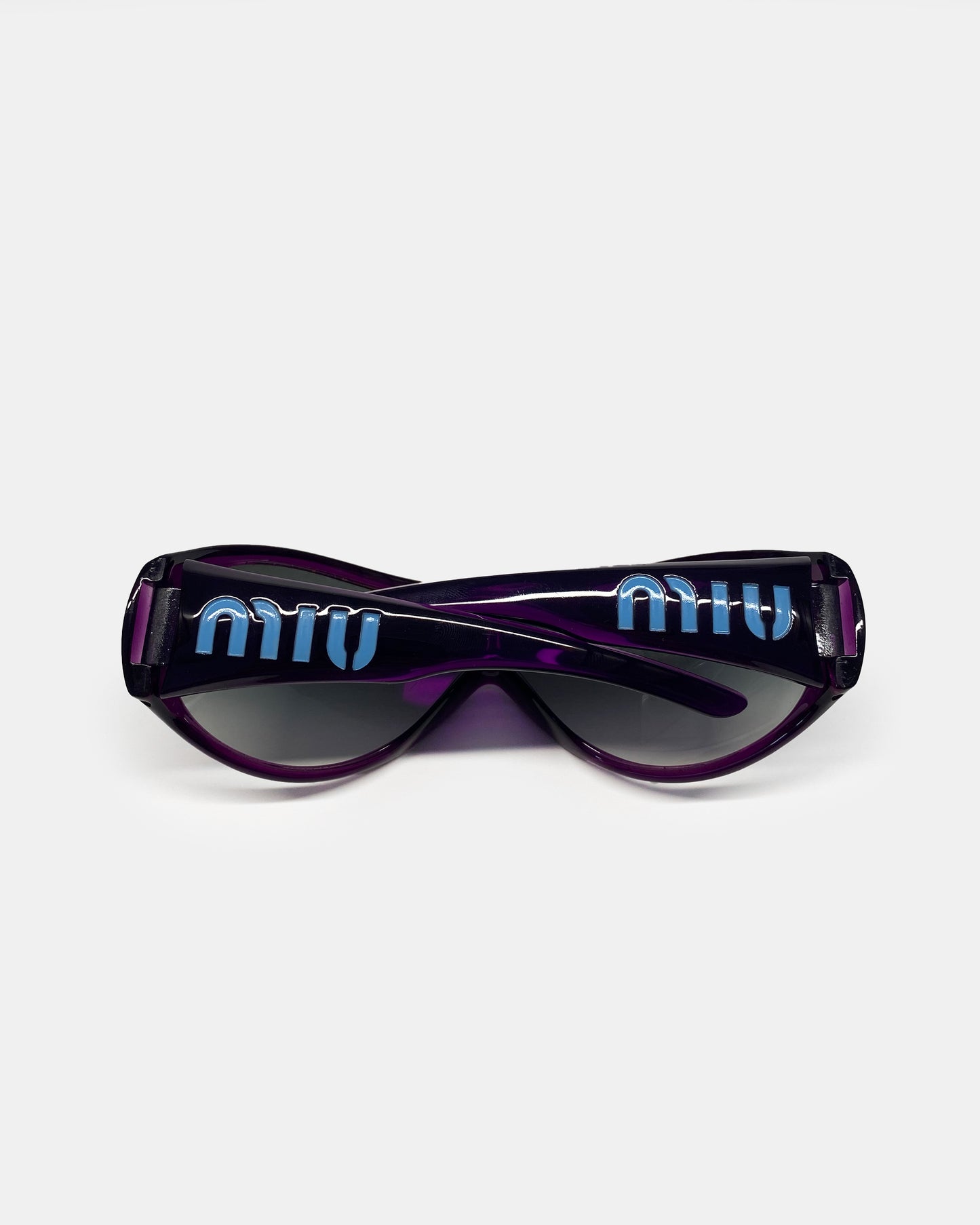 Miu Miu 2000s Visier SMU02F Sonnenbrille Lila 