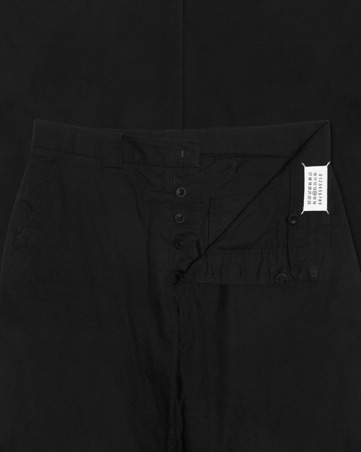 Maison Martin Margiela SS2008 Gabardine-Hose Schwarz 