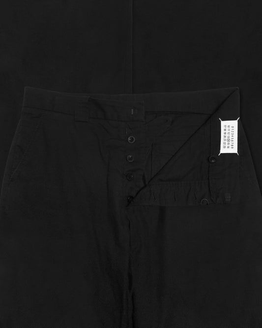 Maison Martin Margiela SS2008 Gabardine-Hose Schwarz 