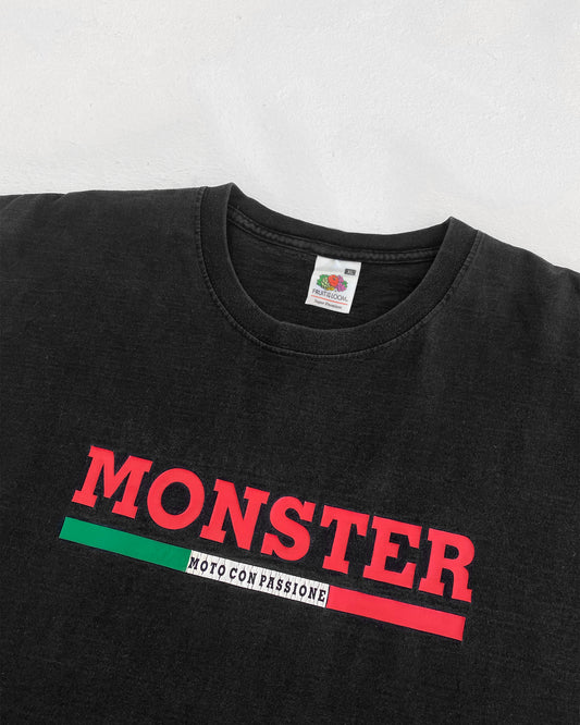 Vintage 2000s Monster Motorcycle T-Shirt Black