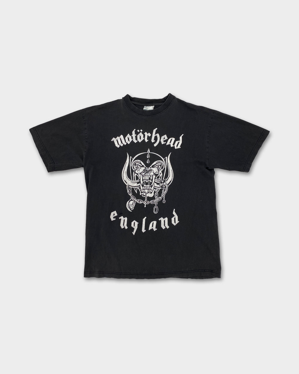 Vintage 1990s Motörhead England Band T-Shirt Faded Black