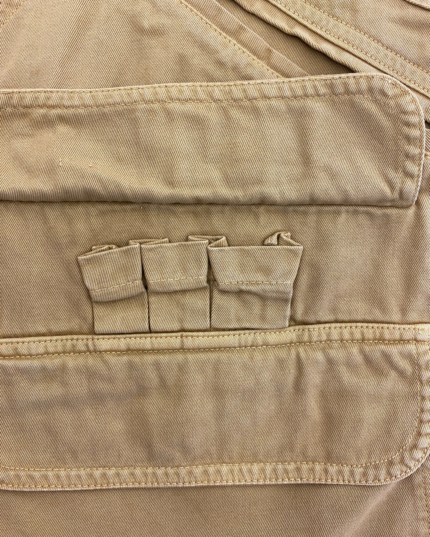 New England 1980s Fisher Vest Beige