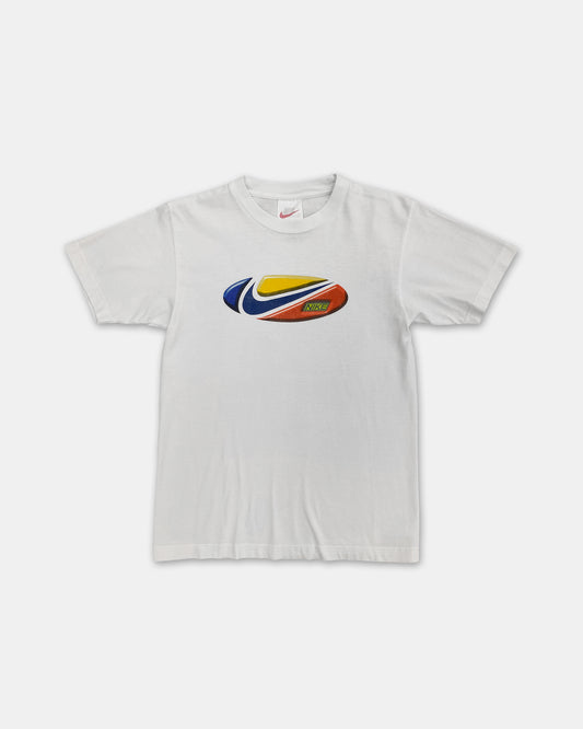 Nike 2000s Primary Colors Swoosh T-Shirt White